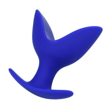 Синяя силиконовая расширяющая анальная втулка Bloom - 9,5 см.