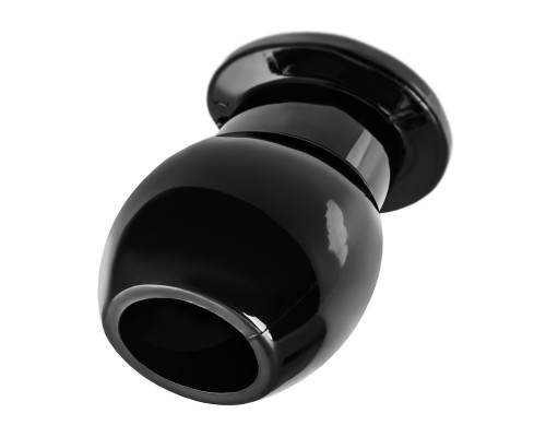 Черная анальная втулка Basic M - 6,5 см.