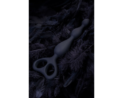 Черная анальная цепочка Aquilae - 18 см.