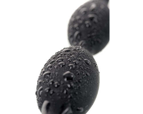 Анальная цепочка черного цвета A-toys - 19,5 см.