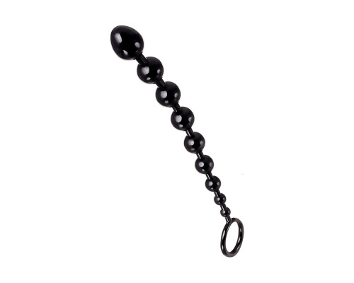 Черная анальная цепочка A-toys - 28,3 см.