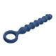 Синяя анальная цепочка - 28,5 см.