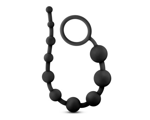 Черная анальная цепочка 10 Anal Beads - 31,8 см.