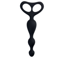 Черная анальная цепочка Aquilae - 18 см.