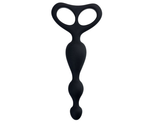 Черная анальная цепочка Aquilae - 18 см.