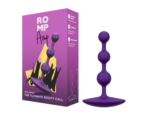 Фиолетовая анальная цепочка Romp Amp - 13,5 см.