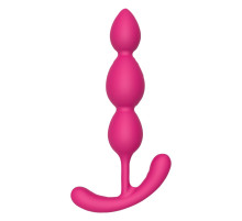 Розовый анальный стимулятор SILKY SMOOTH T-TEARDROP - 11 см.