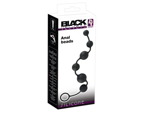 Анальная цепочка Black Velvets Anal Beads - 40 см.