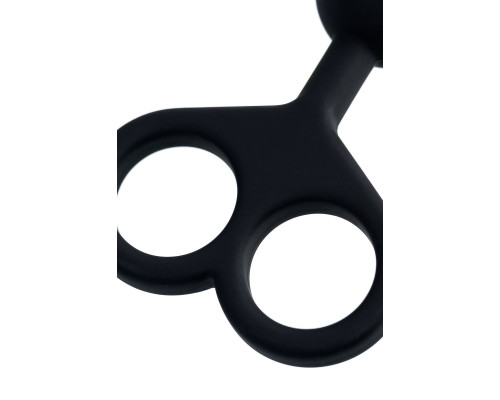 Черные анальные бусы Cephei - 33,5 см.