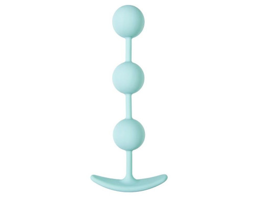 Мятные анальные шарики на сцепке Triplex - 15 см.