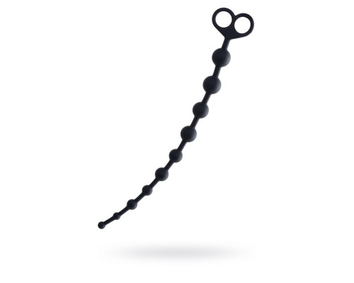 Черные анальные бусы Cephei - 33,5 см.
