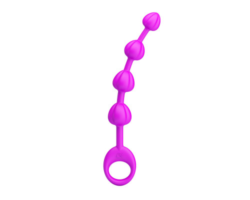 Силиконовая цепочка Beeds с ручкой-кольцом - 19,5 см.