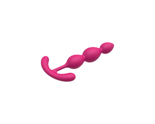 Розовый анальный стимулятор SILKY SMOOTH T-TEARDROP - 11 см.