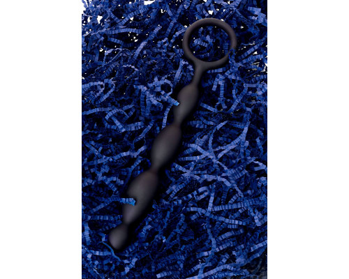 Анальная цепочка черного цвета A-toys - 19,5 см.