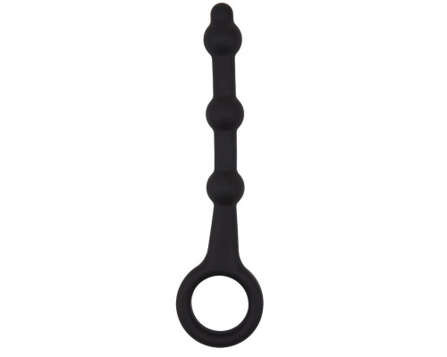 Черная анальная ёлочка Pleasure Piston - 17,5 см.