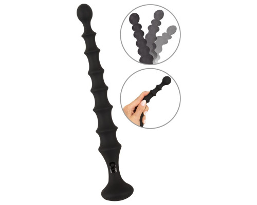 Черная анальная ёлочка Magic Anal Wand - 26,9 см.