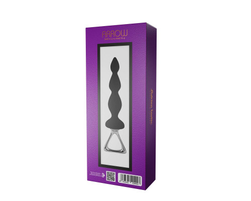 Черная анальная ёлочка Arrow - 20,1 см.