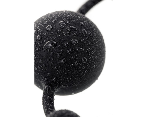 Черная анальная цепочка A-toys с шариками - 35,9 см.