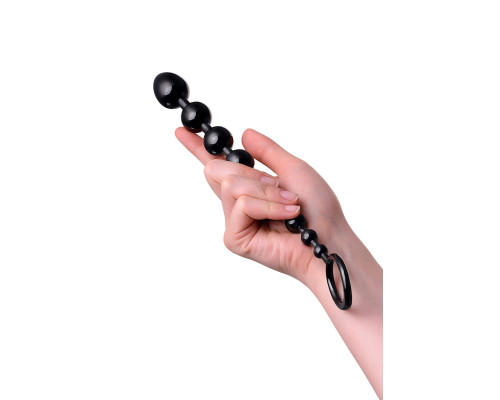 Черная анальная цепочка A-toys - 28,3 см.