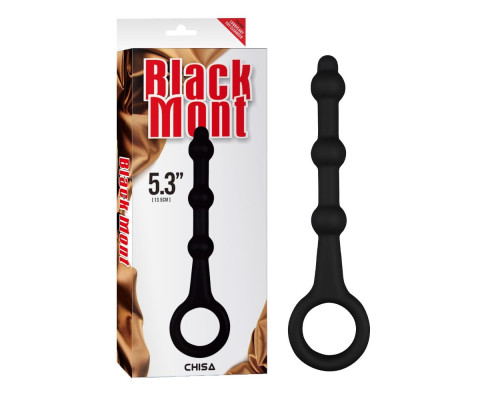 Черная анальная ёлочка Pleasure Piston - 17,5 см.