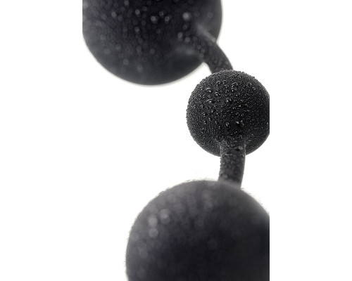 Черная анальная цепочка A-toys с шариками - 35,9 см.