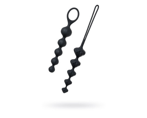 Набор из 2 чёрных анальных цепочек Satisfyer Love Beads
