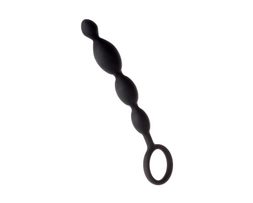 Анальная цепочка черного цвета A-toys - 19,5 см.