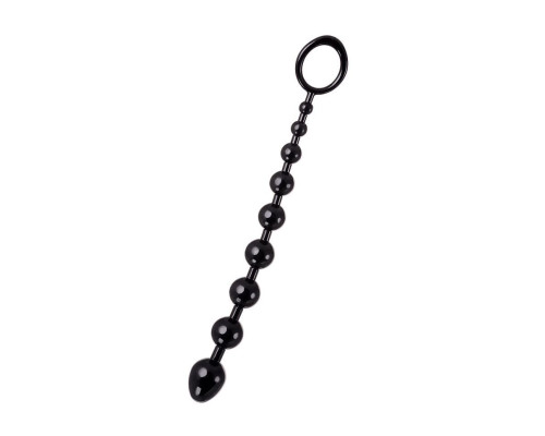 Черная анальная цепочка A-toys - 28,3 см.