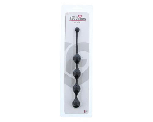 Чёрная анальная цепочка SEE YOU FOUR BEADS ANAL - 24 см.