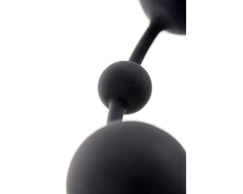 Черная анальная цепочка A-toys с шариками - 35,9 см.