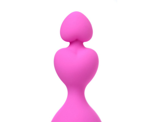 Розовая силиконовая анальная пробка Loverty - 8 см.