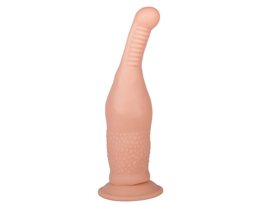 Анальный телесный стимулятор на присоске - 19,5 см.