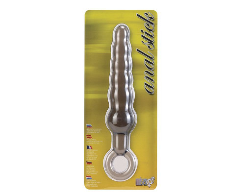 Дымчатая фигурная анальная ёлочка ANAL STICK - 14 см.