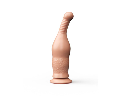 Анальный телесный стимулятор на присоске - 19,5 см.