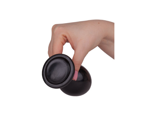 Черный анальный плаг Glide L - 11,7 см.