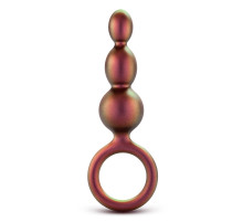 Массажер для анальной стимуляции цвета бронзы Matrix Beaded Loop Plug - 13,3 см.