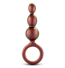 Массажер для анальной стимуляции цвета бронзы Matrix Beaded Loop Plug - 13,3 см.