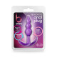 Фиолетовый анальный стимулятор Triple Bead Anal Plug - 9 см.