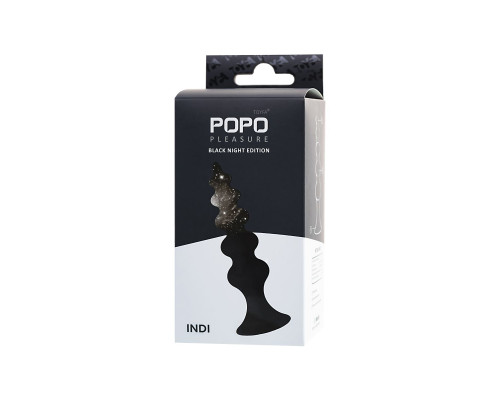 Черная анальная ёлочка Indi - 11,5 см.