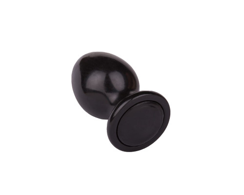 Черный анальный плаг Glide L - 11,7 см.