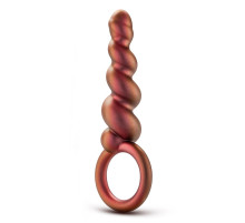 Коричневый анальный стимулятор Spiral Loop Copper Anal Plug - 13,3 см.