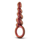 Коричневый анальный стимулятор Spiral Loop Copper Anal Plug - 13,3 см.