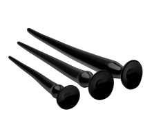 Набор из 3 черных больших гибких анальных стимуляторов Slim Tapered Anal Hose Trainer Set