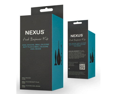 Анальный набор Nexus Anal Beginner Kit: пробка, душ и шарики