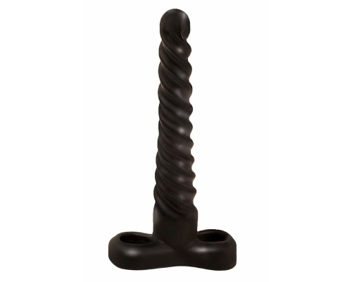 Закрученный спиралью плаг чёрного цвета - 15 см.