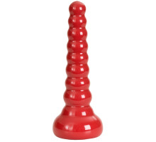 Ребристая анальная втулка Red Boy Anal Wand Butt Plug - 21,3 см.