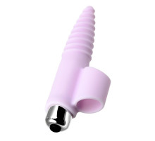 Нежно-розовая вибронасадка на палец для анальной стимуляции JOS NOVA - 9 см.