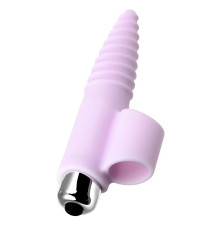 Нежно-розовая вибронасадка на палец для анальной стимуляции JOS NOVA - 9 см.