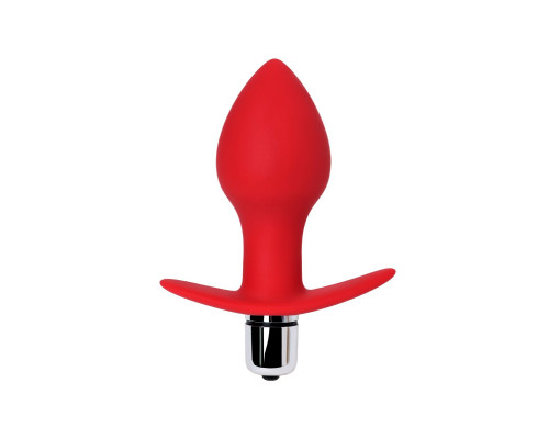 Красная анальная вибровтулка Glam - 9,7 см.