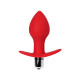 Красная анальная вибровтулка Glam - 9,7 см.